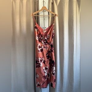 NWT Honey Punch Wrap Midi Floral Dress- Small